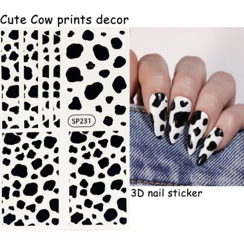 3D Nail Sticker Decals Snakeskin Effect Beautifying Nails Decorations Stickers Stickers Sliders Manicure Accessories for Female