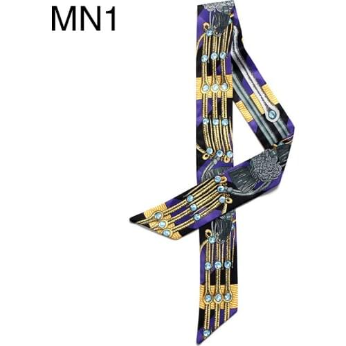 5*100cm Jewelry Printing Skinny Scarf Women Bag Silk Scarves New Fashion Headscarf Luxury Brand Wrist Towel 3 Color Dropshipping