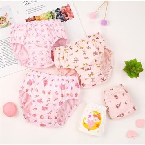 5 Pcs/lot Kids Girls Briefs Cotton Children Underwear Fashion Little Girls Printed Underpants Triangle Panties