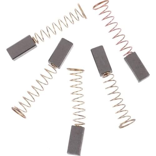 5Pcs Carbon Brushes Wire Leads Generator Generic Electric Motor Brush Replacement 4.5 x 6.5 x 20mm