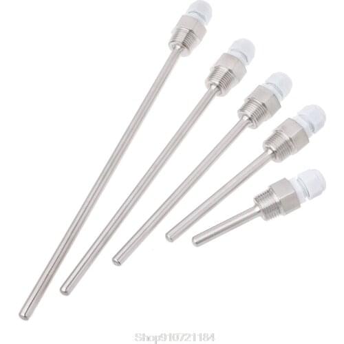 50-250mm Stainless Steel Thermowell 1/2" NPT Threads For Temperature Sensors Oct Dropshipping
