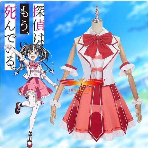 Anime The Detective is Already Dead Saikawa Yui Cosplay Costumes Adult Women Sleeveless JK Uniform Skirt Accessories Halloween