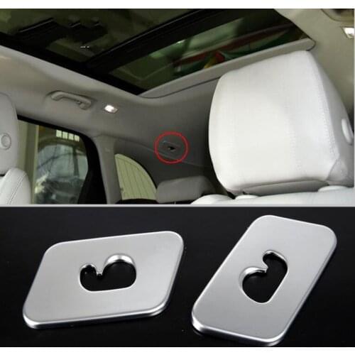 For Land Rover Evoque 2020/For Range Rover Velar 2018 2PCS ABS Chrome Car Rear Roof Dome Hook Cover Trim Car Styling Accessories