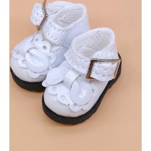 Tilda 3.2cm Doll Boots for Blythe Azone Doll Toy,1/8 Mini Lovely Leather Dots Gym Shoes for BJD Dolls Boot Shoes Accessories