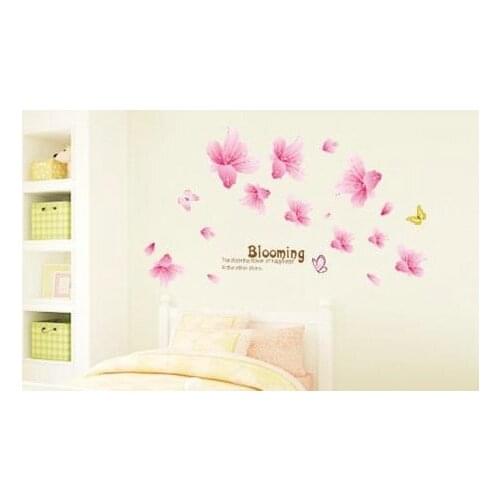 Lily Children Sweet And Romantic Marriage Room Adornment Bedroom Living Tv Setting Can Be Removed From The Sticky Wall Stic