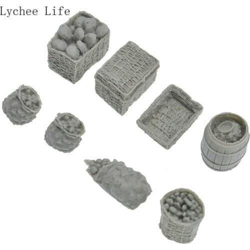 Lychee Life 1/35 Resin Models Scene Accessories Discarded Oil Drums Miniature DIY Creative Home Decoration