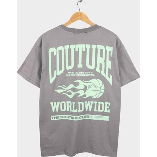 Couture Regular Neon Words Mens T-Shirt Stone