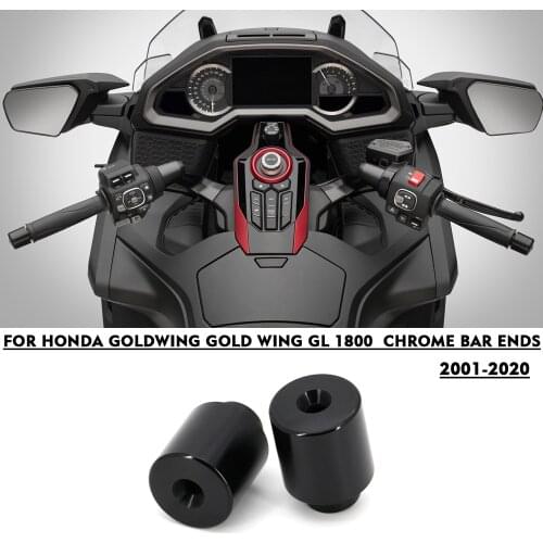 Rod end counterweight For HONDA Gold Wing 1800 GL1800 GL 1800 2001-2020 chromium handle end handle bar chrome bar ends