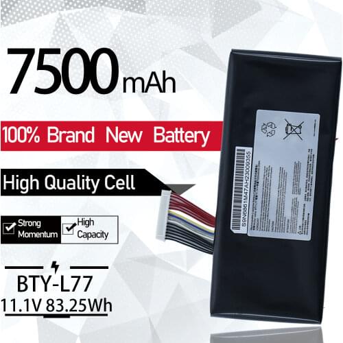 New BTY-L77 Laptop Battery For MSI GT72 2QD GT72S 6QF GT80 2QE GT80S WT72 MS-1781 MS-1783 2PE-022CN 2QD-1019XCN 2QD-292XCN