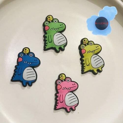 Novel Single Sale Dinosaur Shoe Charms Accessories Cute Garden Shoe Decoration for Bracelets Kids X-mas Gift