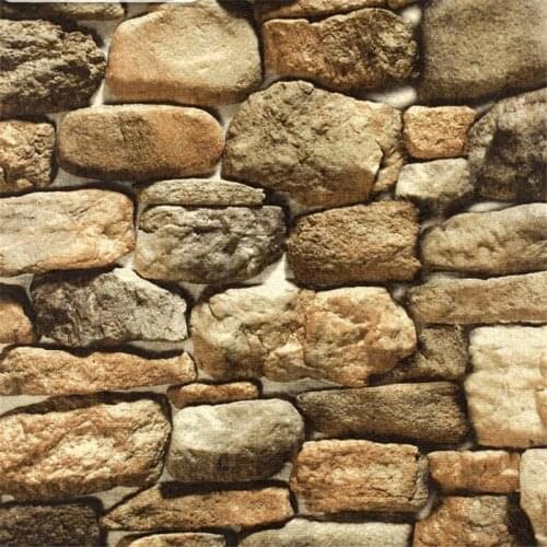 Beibehang Stone Wallpaper Simulation Retro Faux Rock 3d wallpaper Restaurant Culture Stone Background Wall Paper Papel De Parede