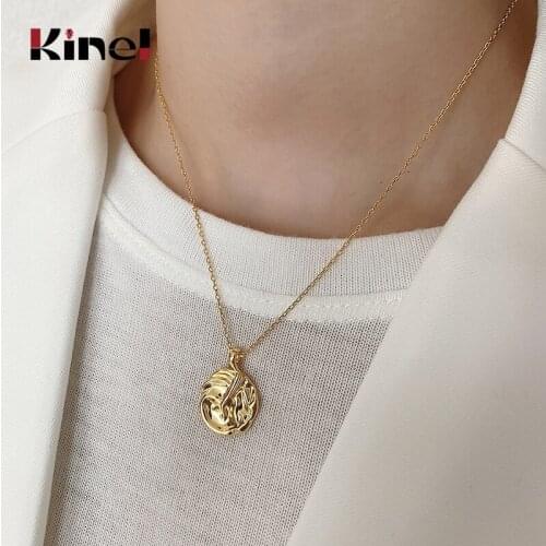 Kinel Pendant Necklace Irregular 2021 Brand New Jewelry 925 Sterling Silver Christmas Gift For Women