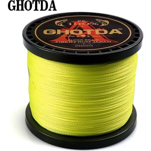 4 Strands 1000M PE GHOTDA Braided Fishing Line Saltwater Weave Extreme SuperPower