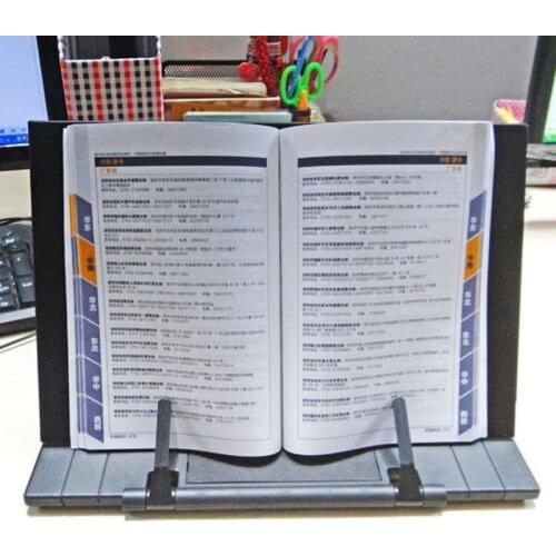 Portable Adjustable Steel Book Document Holder Frame Reading Desk Book Stand Bookrest Bookstand