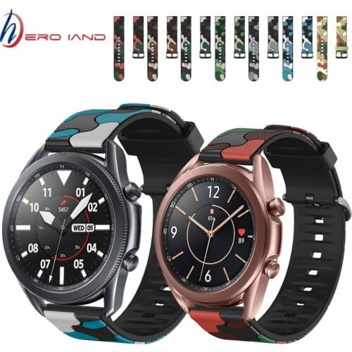 Replaceable watch strap for Samsung Galaxy Watch 3 45mm 41mm Sport Silicone band for Galaxy watch3 Active 2 Bracelet Watchband