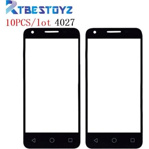 RTBESTOYZ 10PCS For Alcatel One Touch Pixi 3 4.5 4027D 4027X 4027 A5017 5017E VF795 Front Outer Glass Lens Repair Phone Parts
