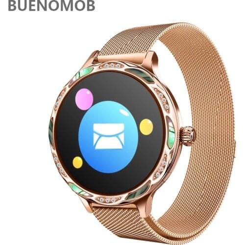 BUENOMOB Women Smart Watch Heart Rate Blood Pressure Monitor IP68 Waterproof Sports Smartwatch For Xiaomi Samsung Huawei phone