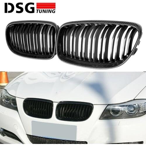 E90 E91 Carbon Fiber Racing Grill Replacement Grille for Bmw 3 Series Sedan Hatchback 320i LCI