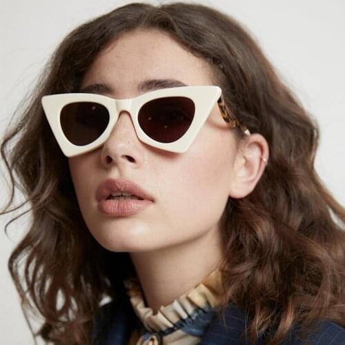 Unique Design Cat Eye Sunglasses For Ladies Brand New Vintage Retro Triangle Ladies Sunglasses Trendy Fashion Glasses Eyewear