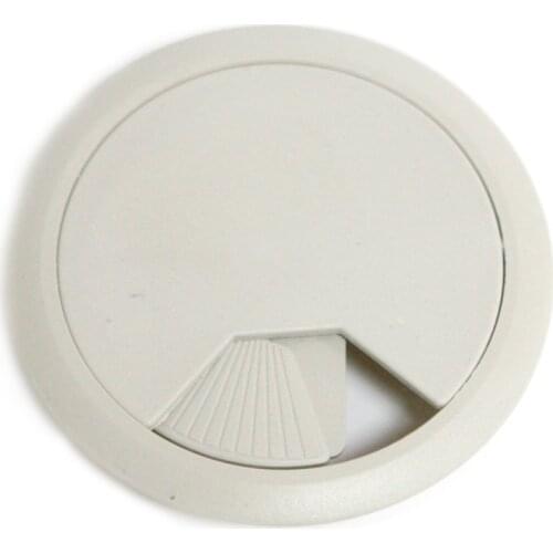 High Quality 1/2/4pcs ABS Plastic Gray 80mm Computer Desk Grommet Table Cable Tidy Outlet Port Surface Wire Hole Cover