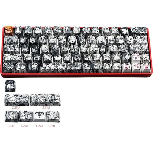 Japanese Anime Keycap For Mechanical Keyboard Dye Sublimation OEM Profile PBT 110 Keycap For Cherry Gateron Kailh Switch