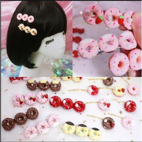 1pcs Lolita Cute Hairpin dessert Doughnut Party Costume Headdress Hairclip gift B957