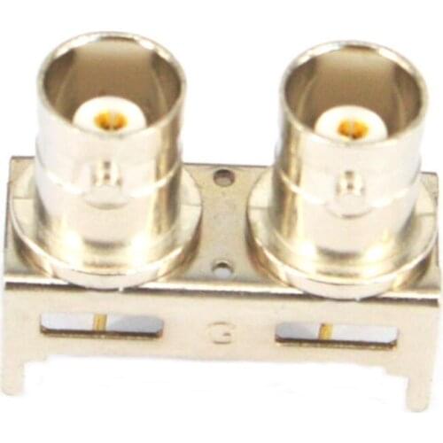 100 Pieces Dual BNC female Jack/BNC female Jack PCB board RF coax connector