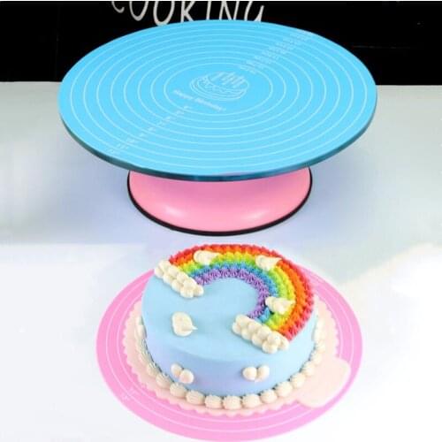 12Inch Silicone Round Baking Cake Dough Mat Placemat TableMat Cake Dough Pastry Pad Tablecloth Kitchen Tools Baking Supplies