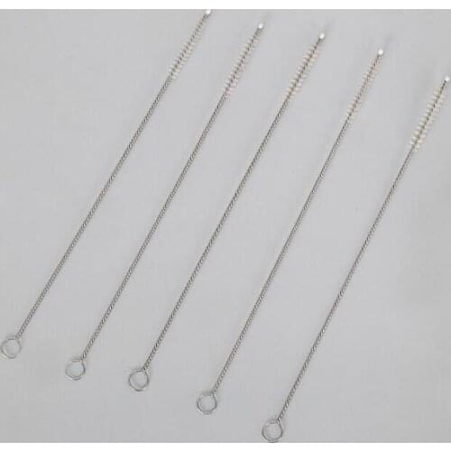 2000pcs 175mm 20mm 240mm Straw brush Baby Milk Bottle Drink Water Cup Straw Washing Brush Stainless Steel Cleaning Tool