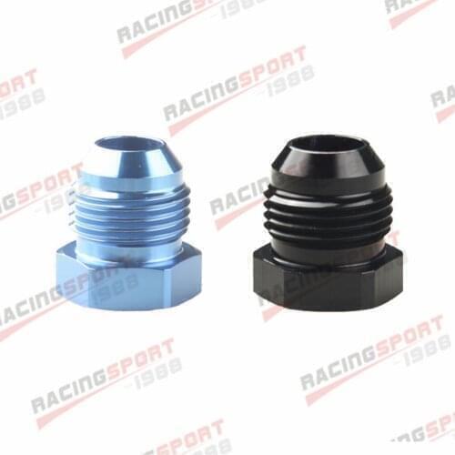 AN-8 AN8 Male Flare Plug Fitting Aluminum Adapter Silver/Blue/Black
