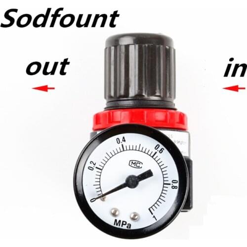 AR2000 G1/4'' Pneumatic Mini Air Pressure Relief Control Compressor Regulator Treatment Units Valve with Gauge Fitting Wholesale
