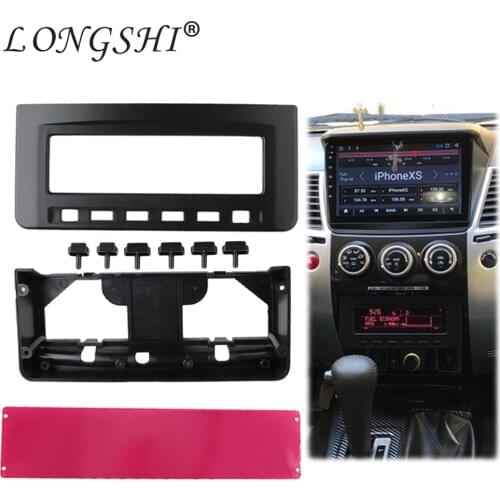Car fascias fit For Mitsubishi Pajero Sport Triton L200 MID Radio DVD Middle Car Stereo Panel Dash Trim Kit Face Frame Fascia