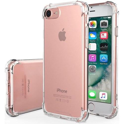 7Colors Soft TPU Airbag Case For iPhone X XR XS 11 12 Mini Pro Max 6 6S 7 8 Plus 5 5S SE 2020 Clear Shockproof Transparent Cover