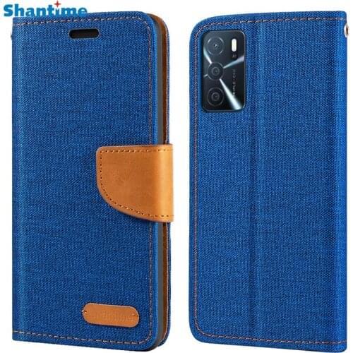 Oxford Leather Wallet Case For OPPO A16 With TPU Soft Back Cover Magnet Flip Case For OPPO A16