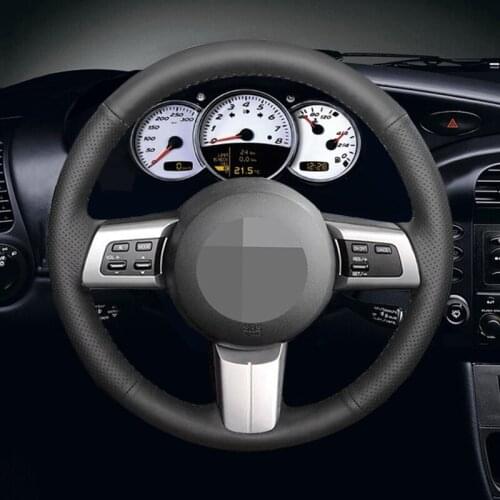 Black Artificial Leather Car Steering Wheel Cover for Mazda MX-5 2009-2013 RX-8 2009 2010 2011 2013 CX-7 CX7 2007 2008 2009