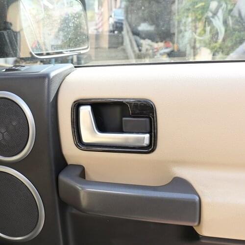 For Land Rover Discovery 3 04-09 ABS plastic Silver/Black Car Inner Handle Decorative Frame Door Handle Sticker Car Accessories