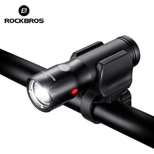 ROCKBROS 700 Lumens USB Rechargeable Bicycle Light Flashlight Power Bank 2000mAh 5 Modes Headlight Warning MTB Bike Light