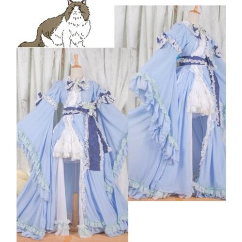 Game Touhou Project Saigyouji Yuyuko Cospaly Costume Beautiful Lolita Dress Game Suit Sizes M-XXL Custom-made 2021 New