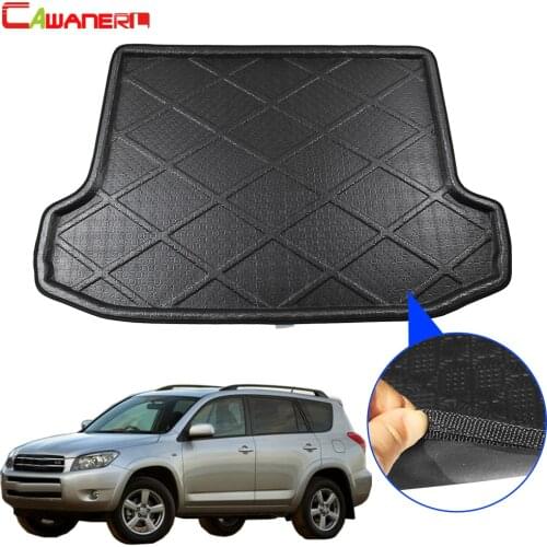 Cawanerl Car Rear Trunk Mat Boot Tray Liner Cargo Carpet Mud Floor Luggage Pad Accessories For Toyota RAV4 XA30 5 Seat 2006-2012