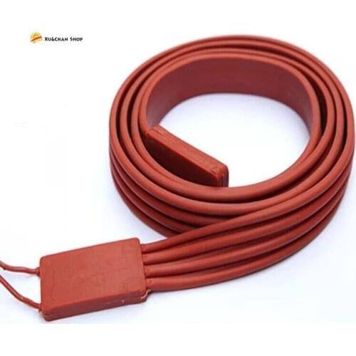 220V 25x1000mm 100W Waterproof Flexible Silicone Rubber Heater Heating Belt Unfreezer for Pipeline Electrical Wires