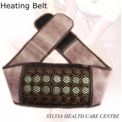 Jade health therapy electronic heating belt tourmaline far infrared massage belt jade ocher heating belt support 2018