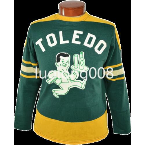 Custom 2020 men Toledo Buckeyes Authentic Hockey Sweater Hockey Jersey Customize any number and name Hockey shirt
