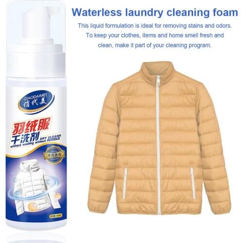Waterless Clothing Cleansing Foam Stain Dry Remover No Rinse Cleansing Foam Agent Liquid Spray For Cleaning Down Jacket Clothes