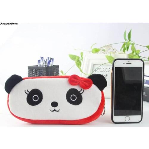 Pencil Case Monkey Rabbit Fruit Kawaii Cartoon Animal Pen Bag Cosmetic Box For Kids Student Stationery Pouch School Supplies