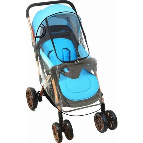 Transparent Waterproof Raincoat For Baby Stroller Accessories Windproof Rain Cover For Baby Cart Accessories with windows