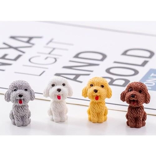 1pcs/lot Cartoon Cute Dog Rubber Eraser Art School Supplies Office Stationery Novelty Pencil Correction Supplies Kids Gifts
