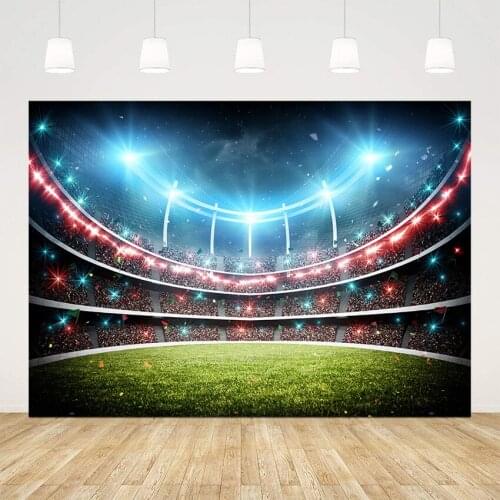 Stadium light photo background studio newborn birthday party portrait photo shoot prop Football field backdrop for photography