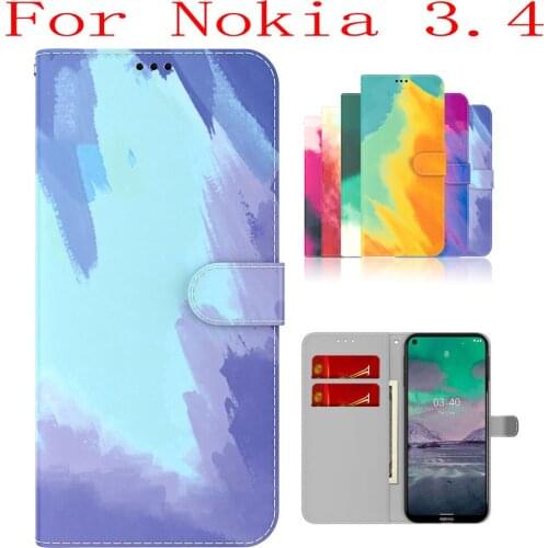 Sunjolly Case for Nokia 3.4 Wallet Stand Flip PU Phone Case Cover coque capa Nokia 3.4 Case Nokia 3.4 Cover