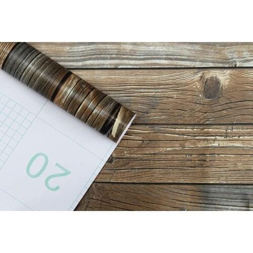Wood Grain Peel and Stick Wallpaper Brown Vinyl Self Adhesive Contact Paper Decorative Refurbishment for Rooms and Old Furniture