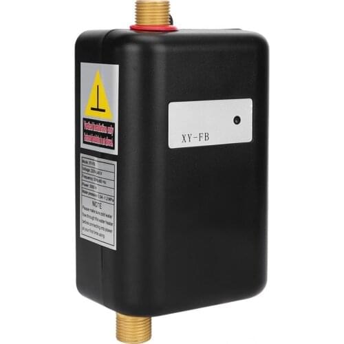Household Dual-Use Regulator Intelligent kitchen Water Heater Mini Rapid Heating Machine with Indicator Light Black